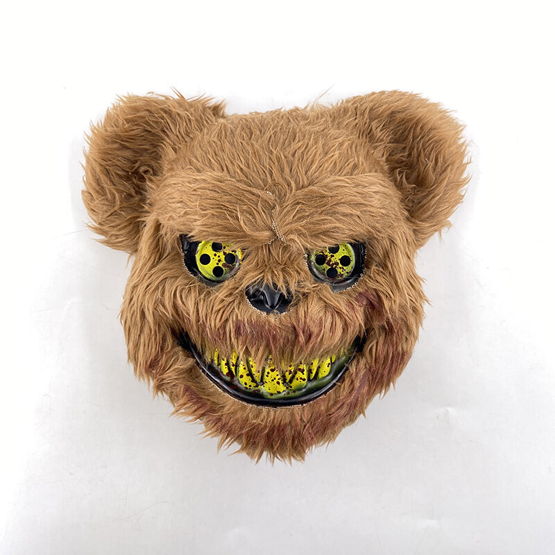 LED hehkuva Cosplay Bunny Bear kasvonaamio Pelottava Verinen Killer Mask Neon Horror Kanin Naamio Halloween Masque Juhlatarvikkeet hinta ja tiedot | Juhlakoristeet | hobbyhall.fi