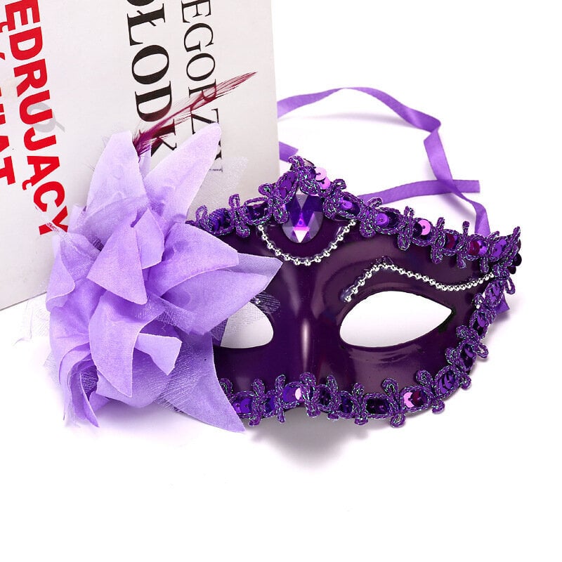 Halloween Prinsessa Puolikasvo Naamio Naamio Ball Lily Flower Mask Party Prinsessa Seksikäs mekkonaamio hinta ja tiedot | Juhlakoristeet | hobbyhall.fi