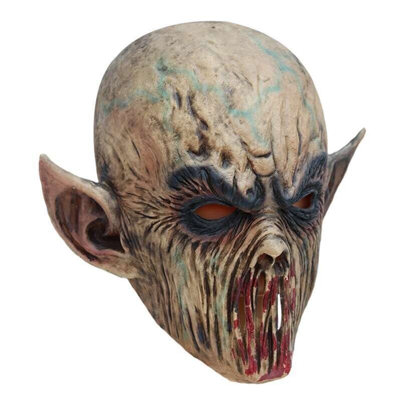 Halloween Mask koko kasvot Realistinen lateksi ripsiväri Scary Devil parantaa Carnival Festival Cosplay Horror Alien -asu miehille hinta ja tiedot | Juhlakoristeet | hobbyhall.fi