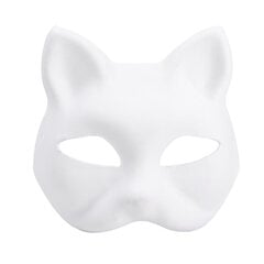 5/1 kpl DIY valkoinen tyhjä maalattava kissanaamio Kevyt kestävä Halloween Party Cosplay Prop naamioitu pallo Naamio Eläimen kasvomaski hinta ja tiedot | Juhlakoristeet | hobbyhall.fi