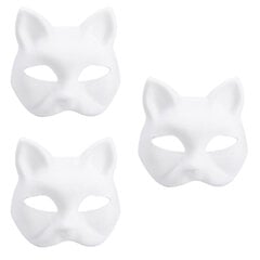 1/3 kpl Maskit Tyhjä Kissanaamari Tee-se-itse Valkoinen Tavallinen Juhla Cosplay Maalaus Kasvot Maalaamaton Paperi Tarvikkeet Kettunaamio Askartelu Käsinmaalattu hinta ja tiedot | Juhlakoristeet | hobbyhall.fi