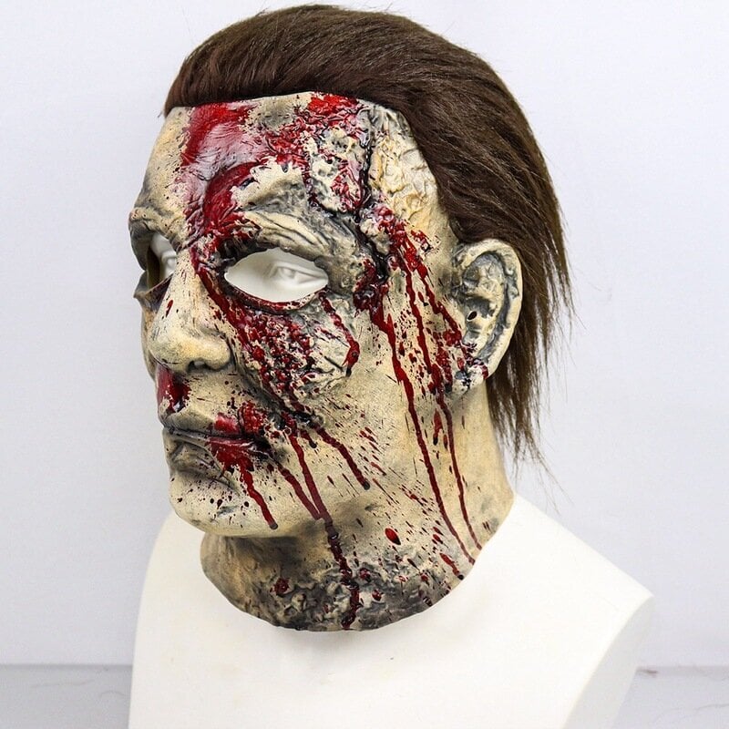 Michael Myersin hahmonaamio miehille Latex Mascara Horror Disguise Mies koko kasvot Terror Fancy Halloween Cosplay - Hankalat asut hinta ja tiedot | Juhlakoristeet | hobbyhall.fi