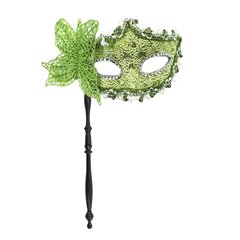 Masquerade Mask Holding Stick Halloween Party Mask Shiny Sequins Queen Mask hinta ja tiedot | Juhlakoristeet | hobbyhall.fi