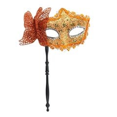 Masquerade Mask Holding Stick Halloween Party Mask Shiny Sequins Queen Mask hinta ja tiedot | Juhlakoristeet | hobbyhall.fi