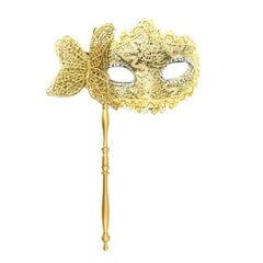 Masquerade Mask Holding Stick Halloween Party Mask Shiny Sequins Queen Mask hinta ja tiedot | Juhlakoristeet | hobbyhall.fi