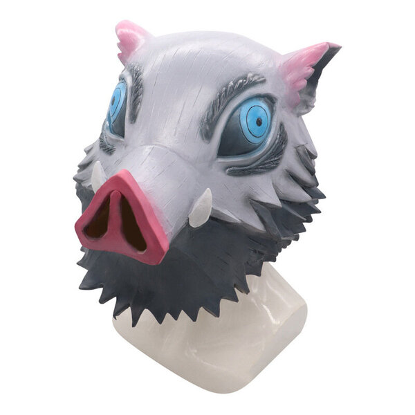 Anime Demon Slayer Kimetsu No Yaiba Mask Hashibira Inosuke Cosplay Puku Rekvisiitta Sarjakuvat Halloween Juhla Päähineet Maskit