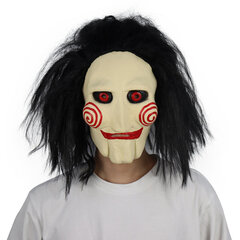 Kauhudemoni Jigsaw Saw Mask Cosplay -spiraali: Sahan kirjasta Scary Killers Lateksikypärä Halloween-juhlapukujen rekvisiitta hinta ja tiedot | Juhlakoristeet | hobbyhall.fi