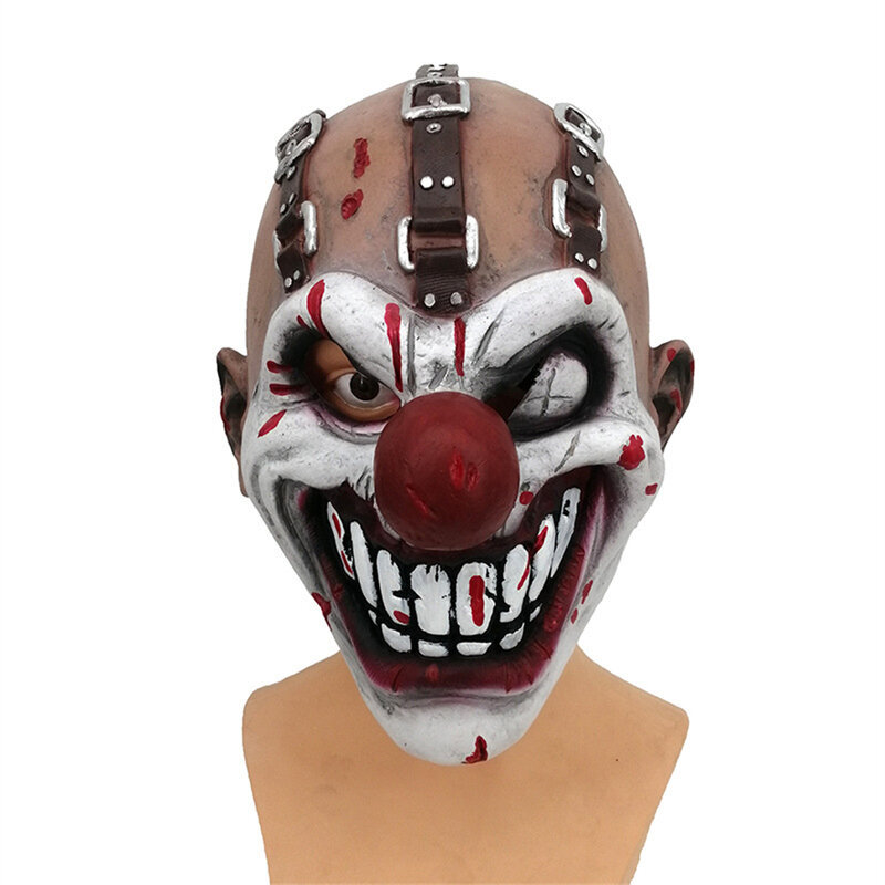 Halloween Kammottava Naamio Kauhu Fancy Mekko Juhlat Lateksi Pelottava Klovni Naamio Yksisilmäinen Joker Mask Cosplay Killer Päähineet hinta ja tiedot | Juhlakoristeet | hobbyhall.fi