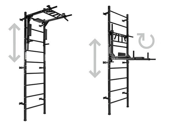 Urheilukompleksi San Pro, 229x68 cm, valkoinen hinta ja tiedot | Puolapuut ja voimisteluseinät | hobbyhall.fi