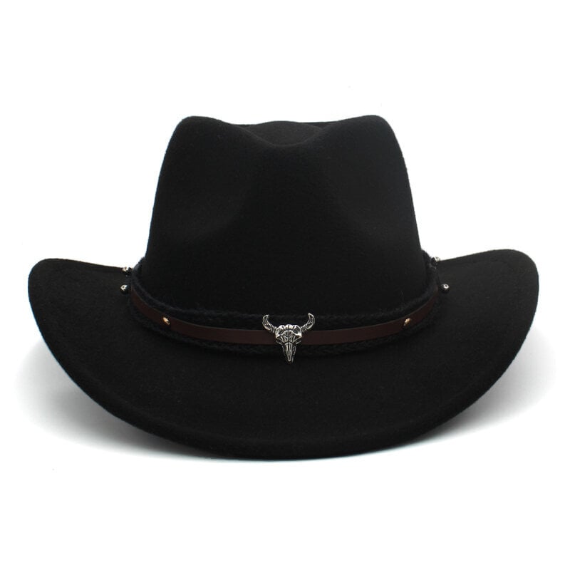 Miehet Naiset Villasekoite Länsi-Cowboy Hatut Leveälieriset aurinkohatut Juhlamatka Sombrero Ulkolakit Klassinen Retro Säädettävä koko hinta ja tiedot | Miesten hatut, huivit ja käsineet | hobbyhall.fi