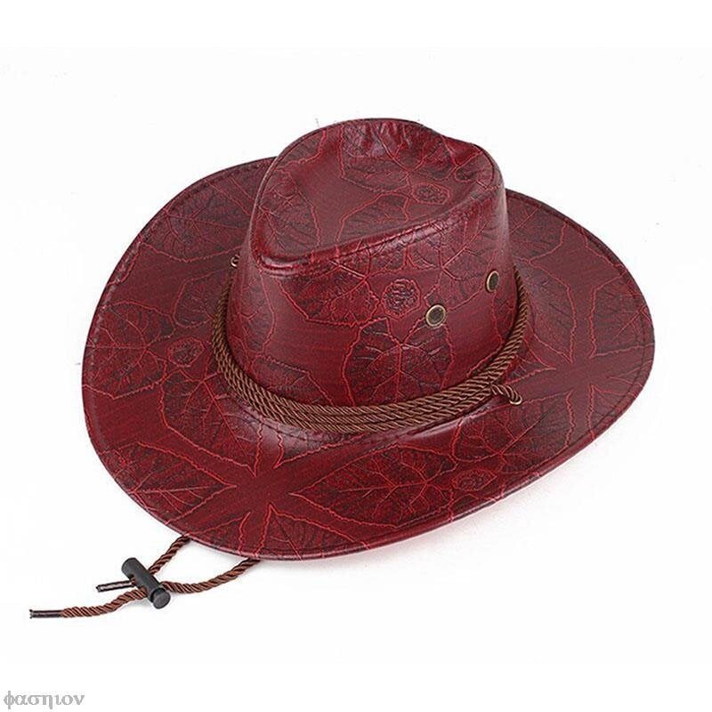 Länsi-Cowboy-hatut PU-nahka Mongolia Grassland aurinkovoide Rider Cap Cosplay Cowboy kiipeilyhattu Unisex naiset miehet lippalakit muoti hinta ja tiedot | Miesten hatut, huivit ja käsineet | hobbyhall.fi