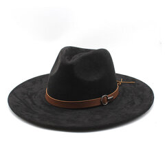 Syksy ja talvi Unisex Cowboy-hatut Tasareunaiset Fedoras Mokkanahka 57 58cm Jazz-tyyli Retro jäljitelmänahkahihnat 2023 NZ0090 hinta ja tiedot | Miesten hatut, huivit ja käsineet | hobbyhall.fi