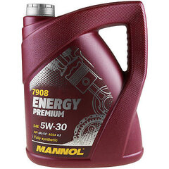 Moottoriöljy Mannol Energy Premium 5W-30 Täyssynteettinen, 5L hinta ja tiedot | Moottoriöljyt | hobbyhall.fi