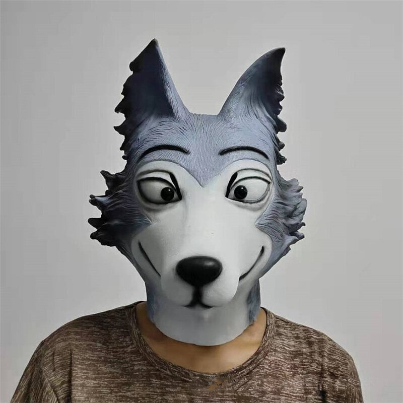 Anime Legoshi Beastars Susinaamio Cosplay Eläin Latex Maskit Halloween Naamiaiset Juhlapuku Käsineet Häntä Rekvisiitta hinta ja tiedot | Juhlakoristeet | hobbyhall.fi