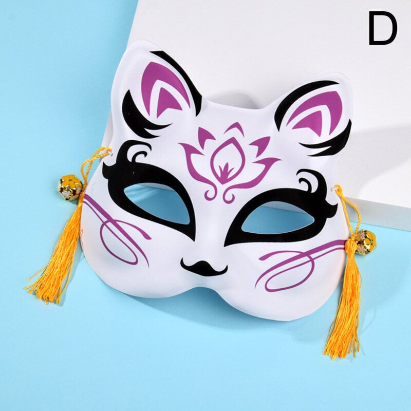 Fox Mask Käsinmaalatut Puolikasvonaamiot Festival Ball Kabuki Kitsune Maskit Cosplay Prop Anime Demon Slayer Fox Masks hinta ja tiedot | Juhlakoristeet | hobbyhall.fi