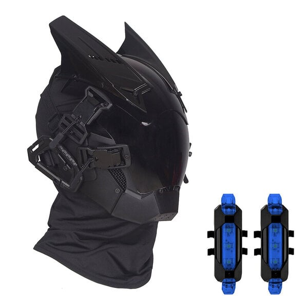 PROJEKTI Cyberpunk Cosplay Hellboy Kosto Shinobi Horns naamio Musta Samurai Maskit Halloween Party Coolplay Lahja