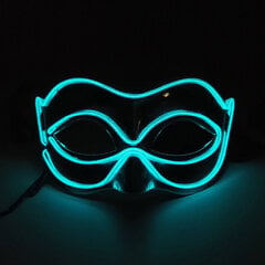 Halloween 10 väriä LED Neon El Wire Mask Cosplay Luminous Fox Mask Tanssijuhlamekko Asusteet hinta ja tiedot | Juhlakoristeet | hobbyhall.fi