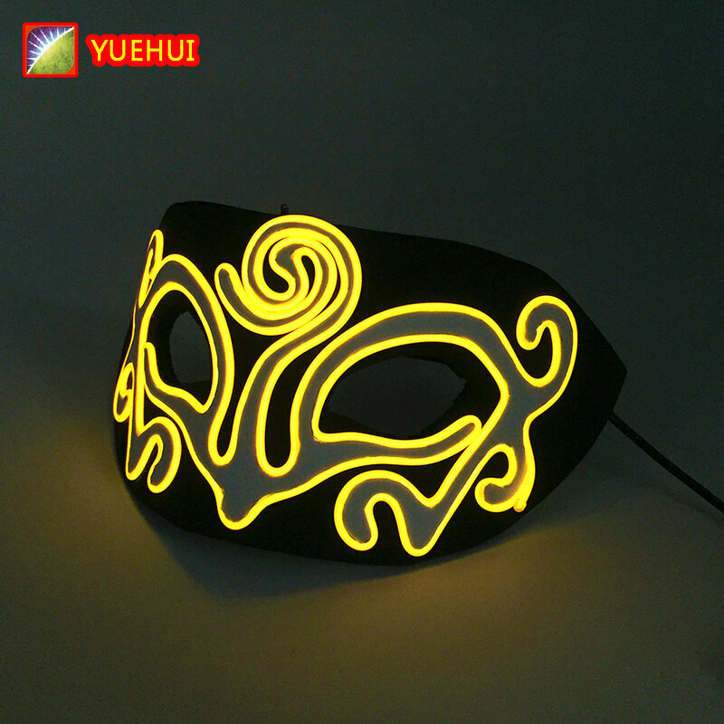 Halloween 10 väriä LED Neon El Wire Mask Cosplay Luminous Fox Mask Tanssijuhlamekko Asusteet hinta ja tiedot | Juhlakoristeet | hobbyhall.fi