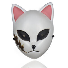 Japanilainen anime Demon Slayer Maskit Kimetsu no Yaiba Mask Kamado Tanjirou Sabito Anbu Mask Cosplay Maskit Halloween Party Rekvisiitta hinta ja tiedot | Juhlakoristeet | hobbyhall.fi