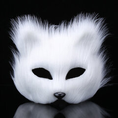 Furry Fox Masks Half Face Eye Mask Cosplay Rekvisiitta Halloween Joulukarnevaalijuhlat Eläin Cosplay Naamio Naamiaisasusteet hinta ja tiedot | Juhlakoristeet | hobbyhall.fi