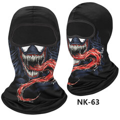 Ulkokäyttöön tarkoitettu aurinkovoide Balaclava Venom Skull Ratsastushuivi Uutuus kokokasvonaamio Monitoiminen Bandana Ski Masks MTB Polkupyörän päähineet hinta ja tiedot | Juhlakoristeet | hobbyhall.fi