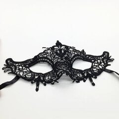 Muotoiltu seksikäs naisten pitsinen silmänaamio karnevaaliin Halloween Masquerade Animal Half Face Party Mask Cosplay juhlatarvikkeet musta hinta ja tiedot | Juhlakoristeet | hobbyhall.fi