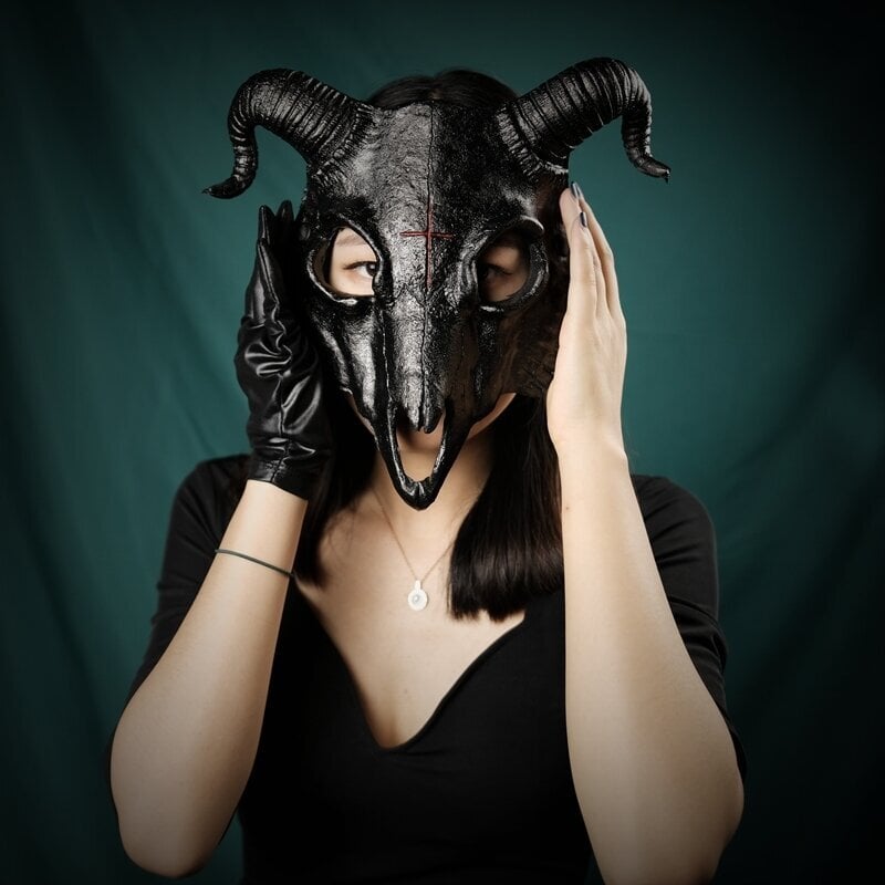 Cosplay Goat Skull Mask Naamiaiset Carnival Party Demoni Eläin Luuranko Naamio Rave Stage Show Halloween Mask Juhlasisustus Lahjat hinta ja tiedot | Juhlakoristeet | hobbyhall.fi