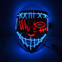 Halloween LED Scary Mask Party -kauhu-cosplay-asu Naamiaisnaamio Valo hehkuu pimeässä hinta ja tiedot | Juhlakoristeet | hobbyhall.fi