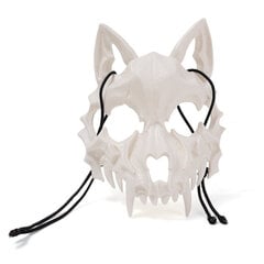 Juhlanaamio Pitkät hampaat Demoni Samurai Valkoinen Luunaamio Susi Dragon Tiger Houjuu Nue Maskit Cosplay Halloween Rekvisiitta Lisävarusteet Dropship hinta ja tiedot | Juhlakoristeet | hobbyhall.fi