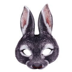 Kanin naamio Söpö Animal Pehmo Juhla Cosplay Naamiaiset Asusteet Esitysrekvisiitta naisille ja miehille Half Face Halloween pääsiäinen hinta ja tiedot | Juhlakoristeet | hobbyhall.fi