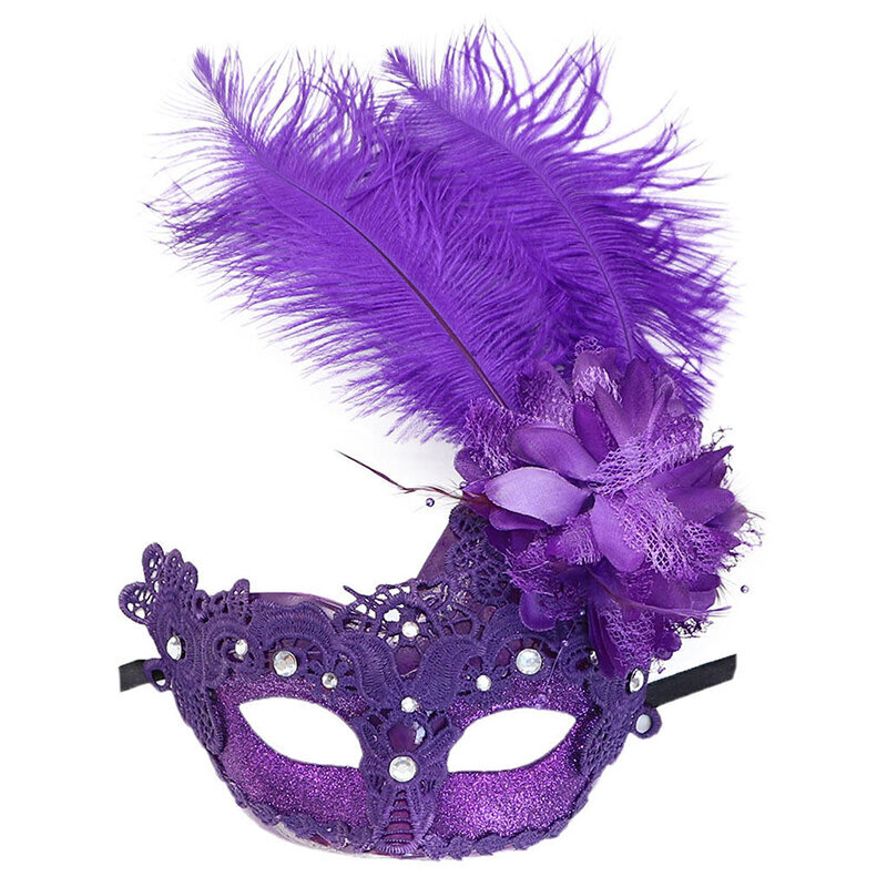 Feather Masquerade Masks Carnival Festival Asusteet Performanssijuhla Joululahjat Pääsiäinen Halloween Silmänaamari Seksikäs treffilelu hinta ja tiedot | Juhlakoristeet | hobbyhall.fi