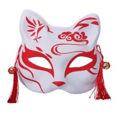 667E Foxes Cats Half Face Mask Japanilainen Kitsune Maskit Miesten Naisten Lasten Halloween Naamiaisasu Rekvisiitta hinta ja tiedot | Juhlakoristeet | hobbyhall.fi