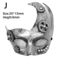 Steampunk-naamio Phantom Masquerade Cosplay Ball Face Naiset Miesten Punk-asu Halloween-juhla-asu Rekvisiitta Koristele Asuste hinta ja tiedot | Juhlakoristeet | hobbyhall.fi