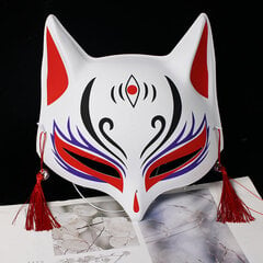 Fox Mask Ghost Killing Blade Fox Mask Tiktok Sama Anime Fireshadow Fluorescent Color Painting Fox Half Face Mask hinta ja tiedot | Juhlakoristeet | hobbyhall.fi