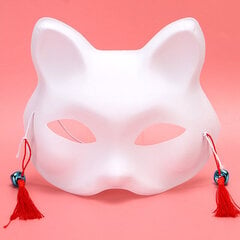 Anime Foxes Naamio Japanilainen Cosplay Rave Käsinmaalattu Anime Demon Slayer Half Face Cat Masks Naamiaisfestivaalijuhlien rekvisiitta hinta ja tiedot | Juhlakoristeet | hobbyhall.fi