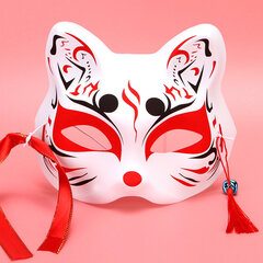 Anime Foxes Naamio Japanilainen Cosplay Rave Käsinmaalattu Anime Demon Slayer Half Face Cat Masks Naamiaisfestivaalijuhlien rekvisiitta hinta ja tiedot | Juhlakoristeet | hobbyhall.fi