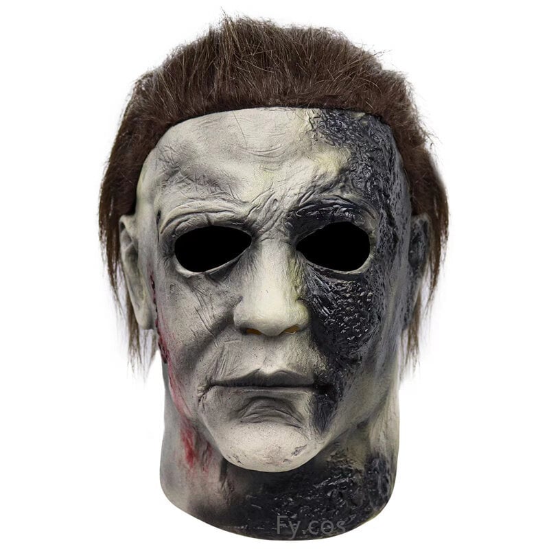 Michael Myersin hahmonaamio miehille Latex Mascara Horror Disguise Mies koko kasvot Terror Fancy Halloween Cosplay - Hankalat asut hinta ja tiedot | Juhlakoristeet | hobbyhall.fi