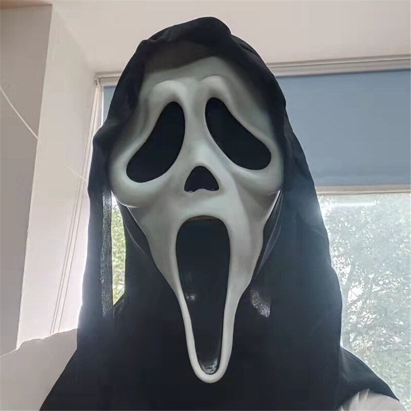 Halloween-naamio Scary Ghost Face Latex Mask Horror Killer Full Head Masks Kammottava elokuva Cosplay-asu hinta ja tiedot | Juhlakoristeet | hobbyhall.fi