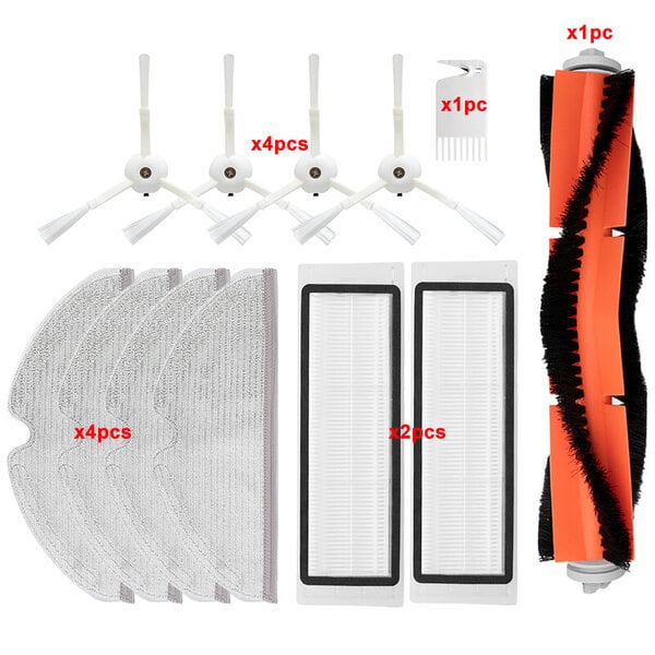 Hepa Filter Mop Rag Harja Xiaomi for Roborock 1S S50 S55 S5 Max S6MaxV S6 Lisävarusteet Robottipölynimurin osat Imurointi 2 mattolakaisukonetta