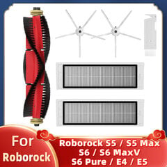 Xiaomi Mi Robot -pölynimuri 1. sukupolvi / 2 / 1S, SDJQR01RR SDJQR02RR SDJQR03RR Roborock E4 E5 S4 Max pääsivuharjasuodatin mattolakaisukoneet hinta ja tiedot | Oksasilppurit, lehtipuhaltimet | hobbyhall.fi