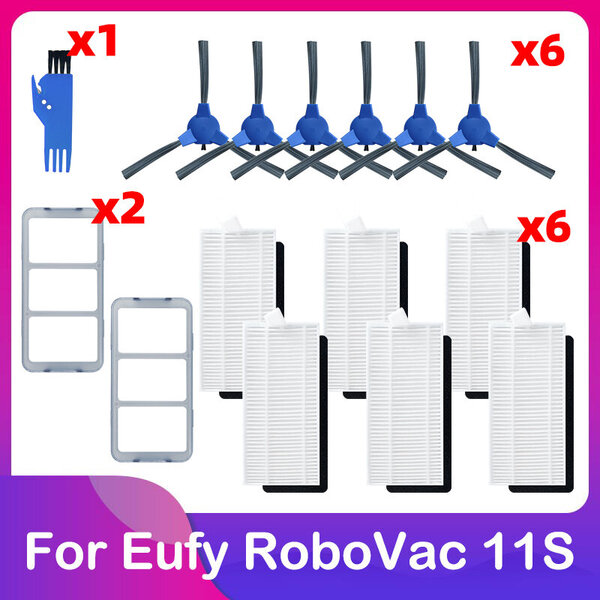 Eufy Robovac 11S Plus 35C 30 30C 15C 12 25C robottipölynimuri päärullan sivuharja Esisuodatin Hepa siivilä Varaosat Matonlakaisukoneet