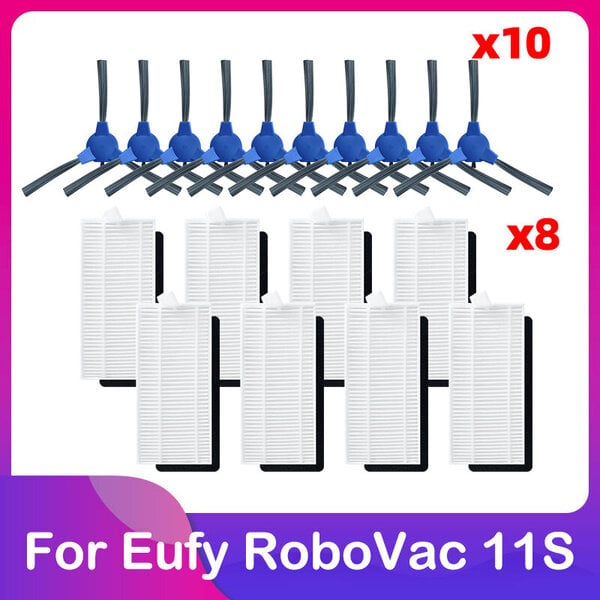 Eufy Robovac 11S Plus 35C 30 30C 15C 12 25C robottipölynimuri päärullan sivuharja Esisuodatin Hepa siivilä Varaosat Matonlakaisukoneet