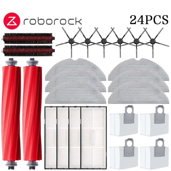 Pääsivuharja Moppi Hepa-suodatin Pölypussi Puhdistus Rullaava Harja Roborock S7 Maxv Ultra S7 Pro Ultra Robot Imuri Tarvikkeet Matonlakaisukoneet