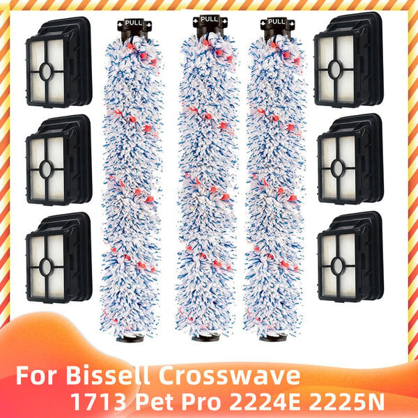 Bissell Crosswave 1713 Pet Pro 2224E 2225N johdoton 2582E-sarja 1866 1868 1934 1926 pääharjan osien tarvikkeet mattolakaisukoneet