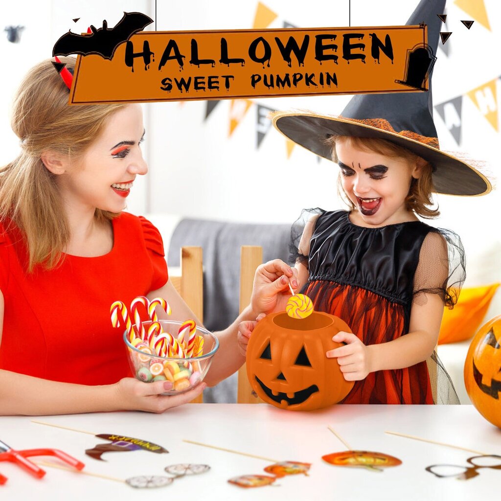 2 kpl Pumpkin Bucket, Halloween Candy Buckets pidike hinta ja tiedot | Juhlakoristeet | hobbyhall.fi