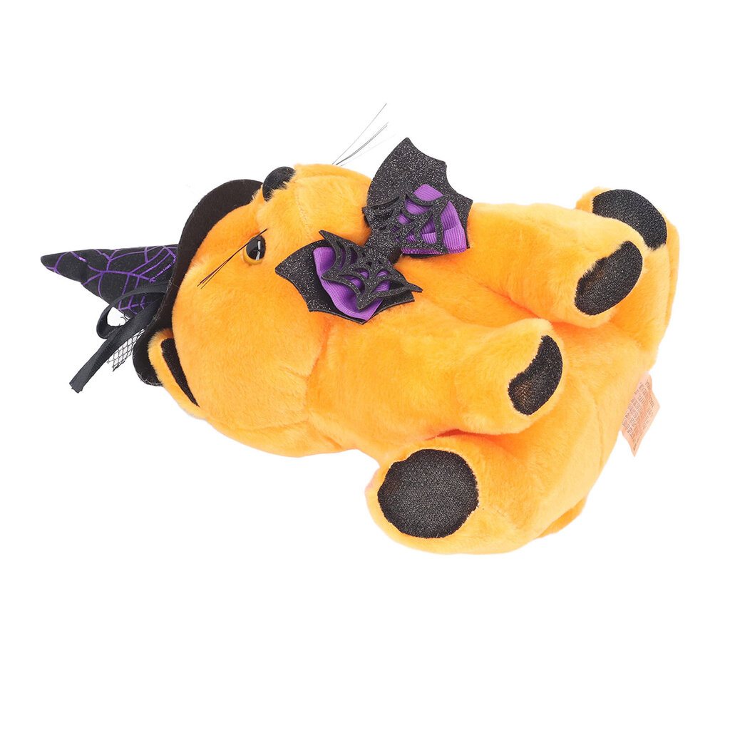 Halloween-kissanukke Söpö keräilypehmoinen eläinnukkekoristelu hatulla festivaalijuhliin kotioranssi kissa ja purppurainen musta hattu hinta ja tiedot | Pehmolelut | hobbyhall.fi