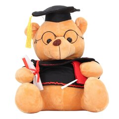 Little Bear pehmo nukke pukulakalla Diploma Bear täytetty nukkelelu Täytetyt eläinten pehmolelu valmistujaislahjoihin Vaaleanruskea hinta ja tiedot | Pehmolelut | hobbyhall.fi