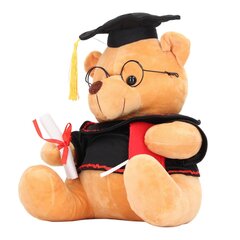 Little Bear pehmo nukke pukulakalla Diploma Bear täytetty nukkelelu Täytetyt eläinten pehmolelu valmistujaislahjoihin Vaaleanruskea hinta ja tiedot | Pehmolelut | hobbyhall.fi