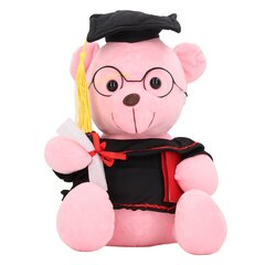 Little Bear pehmo nukke pukulakalla Diploma Bear täytetty nukkelelu Täytetyt eläinten pehmolelu valmistujaislahjoihin Pinkki hinta ja tiedot | Pehmolelut | hobbyhall.fi