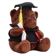 Little Bear pehmo nukke ja lippalakki Diploma Bear täytetty nukkelelu Täytetyt eläinten pehmolelu valmistujaislahjoihin Tummanruskea hinta ja tiedot | Pehmolelut | hobbyhall.fi